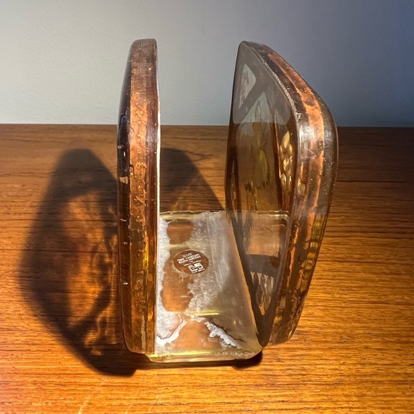 Vintage Acrylic Lucite Napkin Letter Holder Butterflies Flowers And Seeds - Picture 7 of 10